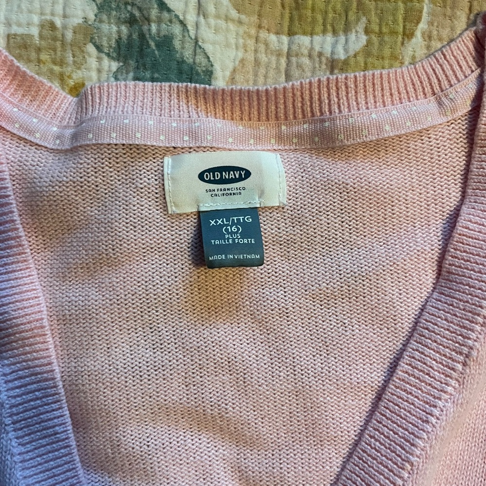 Girls pink XXL plus cardigan